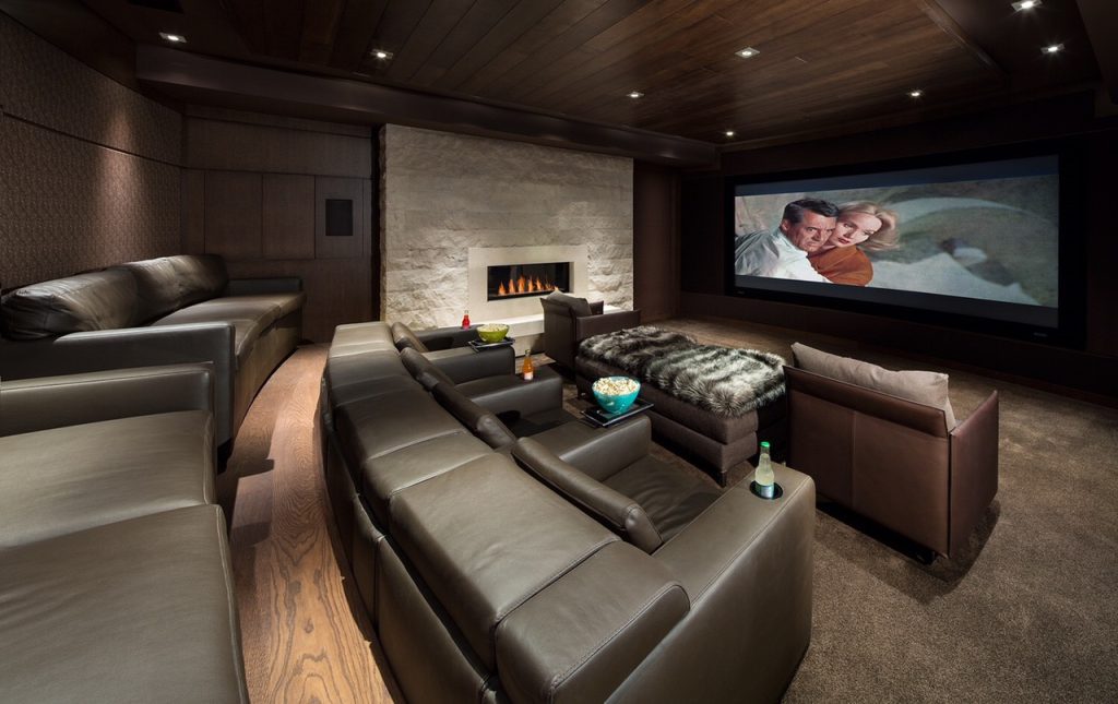 Home Cinema with custom acoustic panels