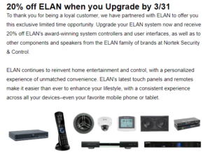 Upgrade Your Elan Home Control Experience