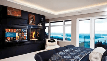 Smart lighting system installed in a contemporary home interior.