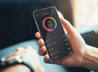 Smartphone displaying La Scala smart home control interface