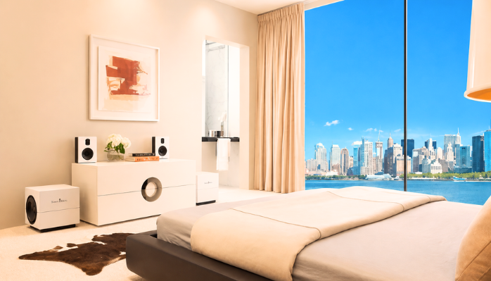 High-end home audio system in a Vancouver luxury residence